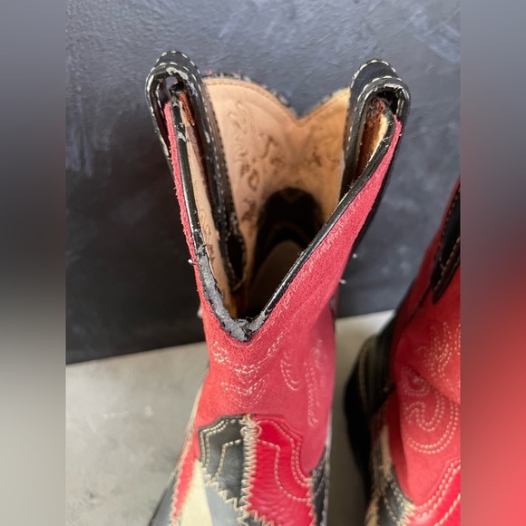 Original Ariat Fatbaby Patchwork Boots Artist Series 6.5B - Picture 2 of 15